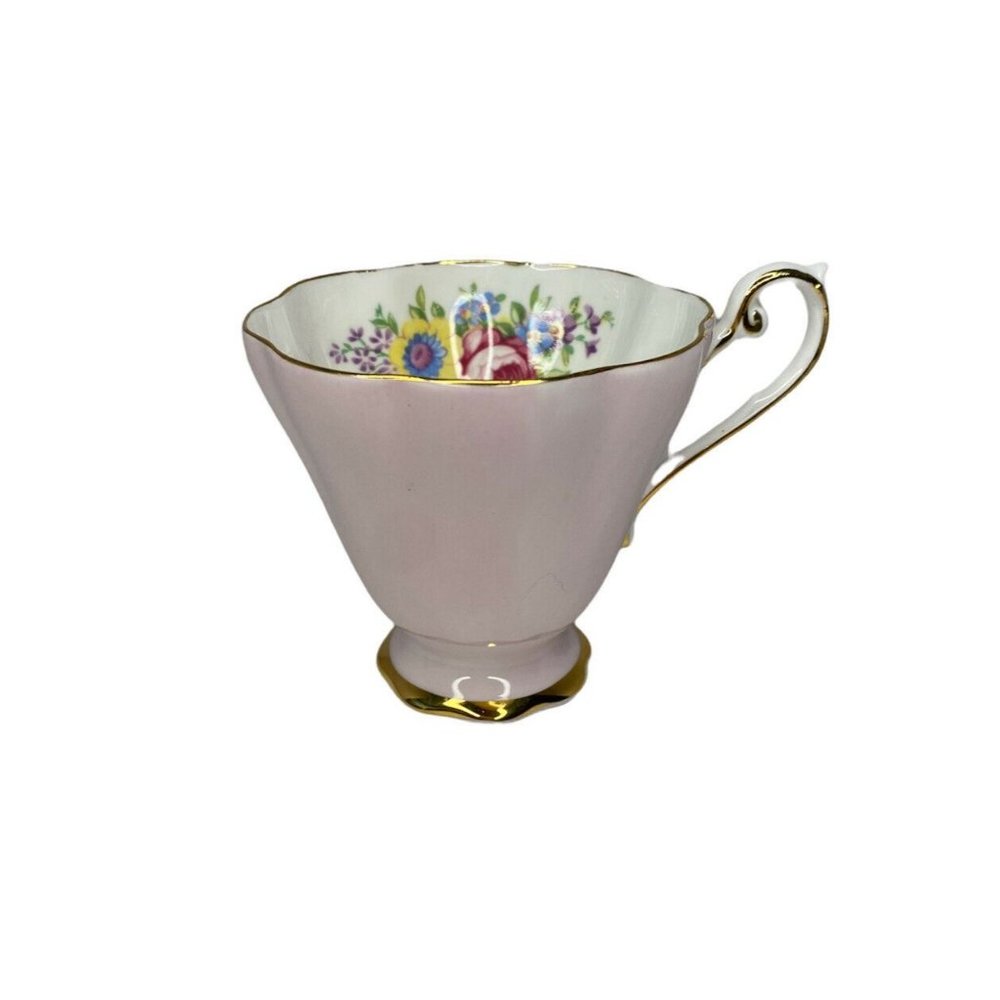 Royal Standard Footed Tea Cup ONLY Bone China Orchid Floral Gold Roses England